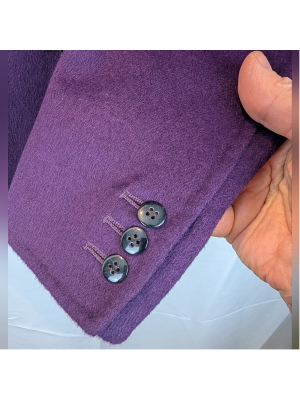 Jil Sander Purple Wool Blend Women's Jacket Size 8(38) In EUC - Picture 4 of 11
